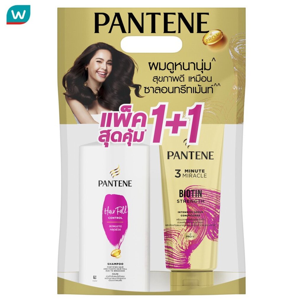 Pantene แพนทีน แฮร์ฟอล คอนโทรล เซ็ต (แชมพู 380 มล.+ คอนดิชันเนอร์ 250 มล.)