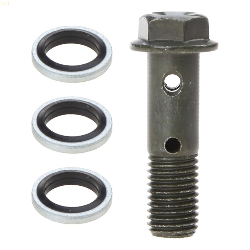 Motorcycle Brake Hollow Screw M10 x 1.25 Double Banjo Bolt For  for  Suzu
