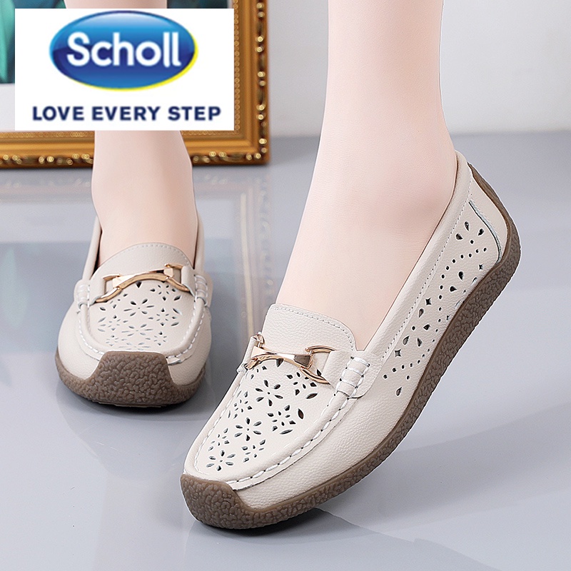 Scholl shoes รองเท้าผู้หญิง Scholl รองเท้าส้นแบน รองเท้าผู้หญิง scholl รองเท้าหนังลําลอง scholl รองเ