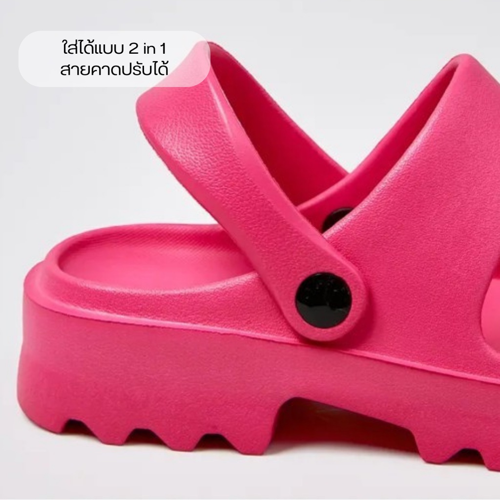 Triple X รองเท้าสายคาดรุ่นใหม่ 2024 สีแคนดี้ พื้นสูง 4CM เบามาก ใส่สบาย พร้อมส่งจาก กทม สวมใส่สบาย ทนต่อการสึกหรอ