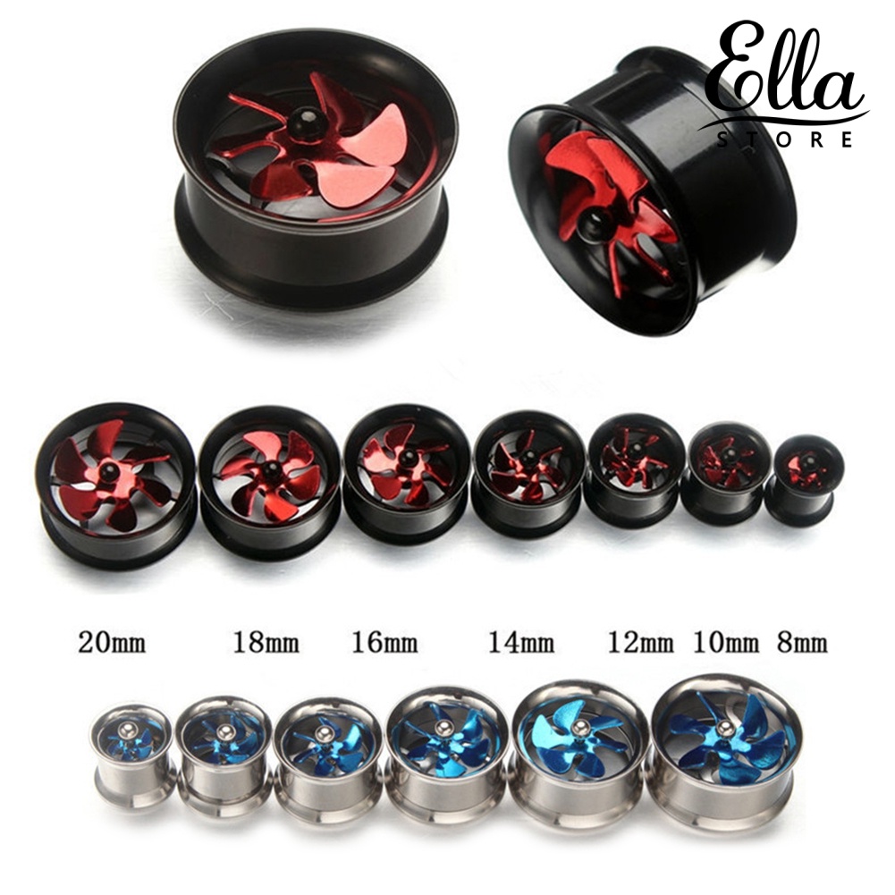 Ellastore123 เครื่องประดับ จิวเจาะหู สเตนเลส รูปกังหันลม 8-20 มม. 1 ชิ้น