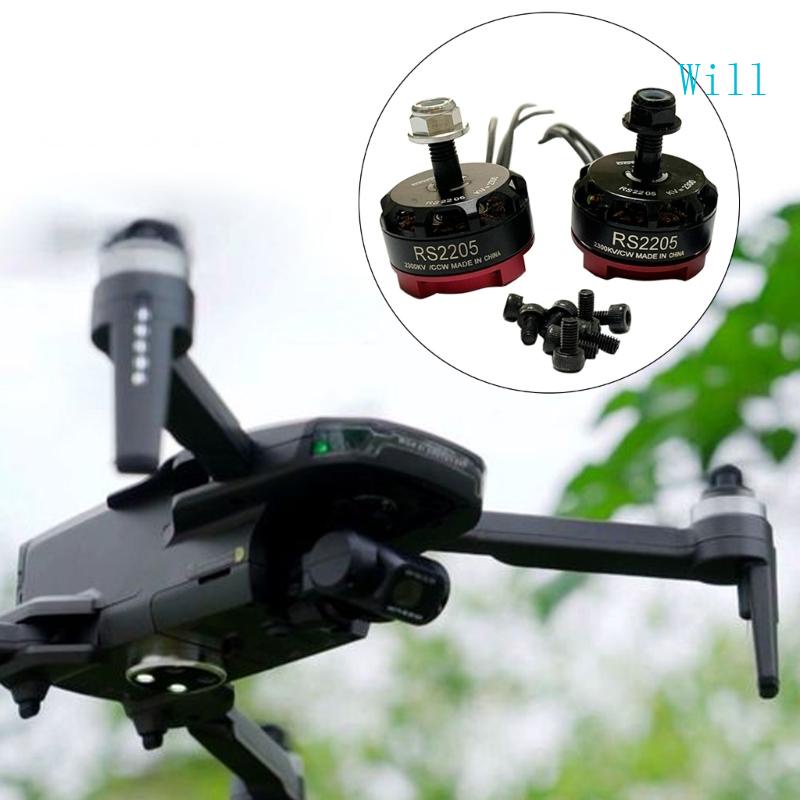 Will มอเตอร์ไร้แปรงถ่าน RS2205 2300KV 2205 CW CCW 2-6S แบบเปลี่ยน สําหรับโดรนบังคับ FPV FPV