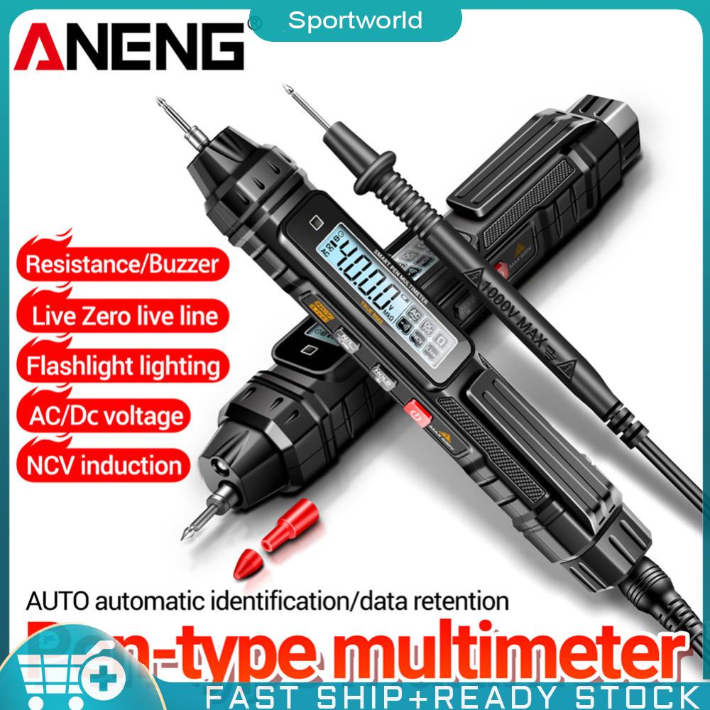 A3005 ปากกามัลติมิเตอร์อัจฉริยะ 4000 ครั้ง AC / DC แรงดันไฟฟ้าโอห์มไดโอดทดสอบแบบไม่สัมผัสเครื่องมือวัดอัตโนมัติ