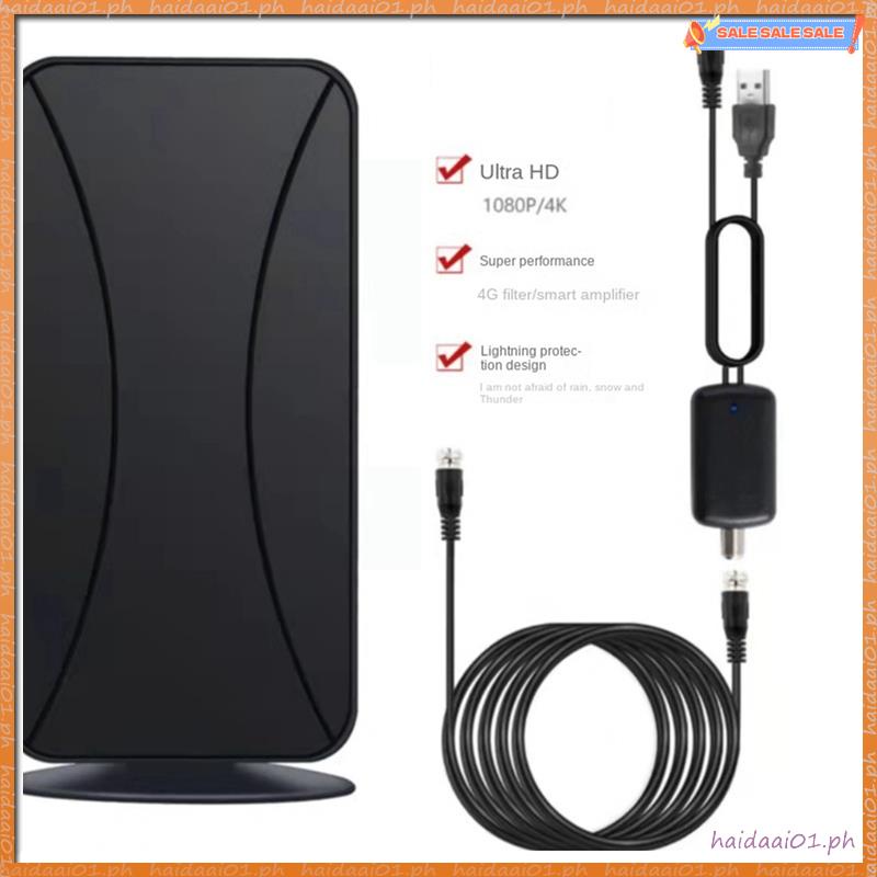 [QBW] เสาอากาศทีวีดิจิตอล 4K HD DVB-T2 เสาอากาศทีวีในร่มและกลางแจ้ง 1080P เครื่องขยายสัญญาณ DVB-T2 เ