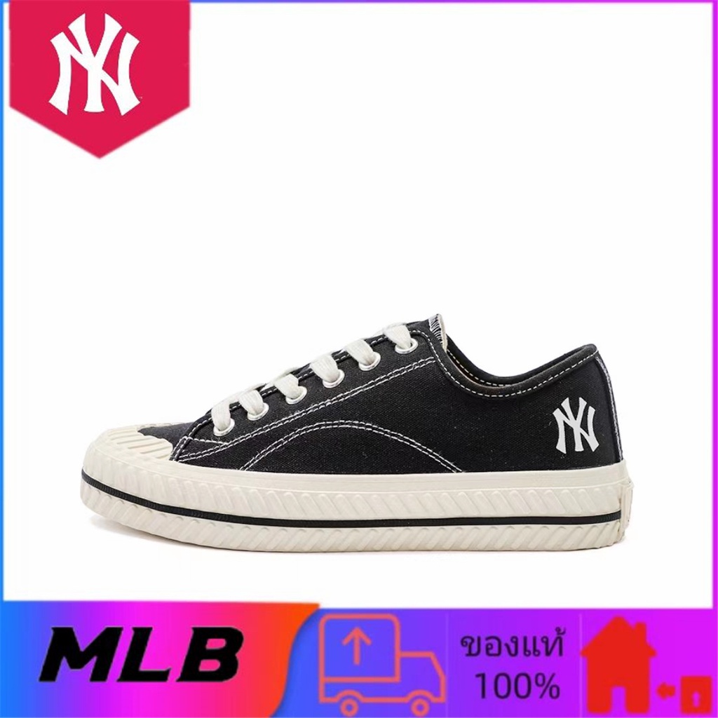 ของแท้ 100% ของแท้ 100% MLB playball รองเท้าผ้าใบสวมทนสวมสบาย unisex สีดำ