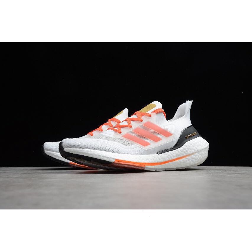 Ready stock Adidas Ultra Boost 21 consortium white red black fz2106 on sale รองเท้า free shipping