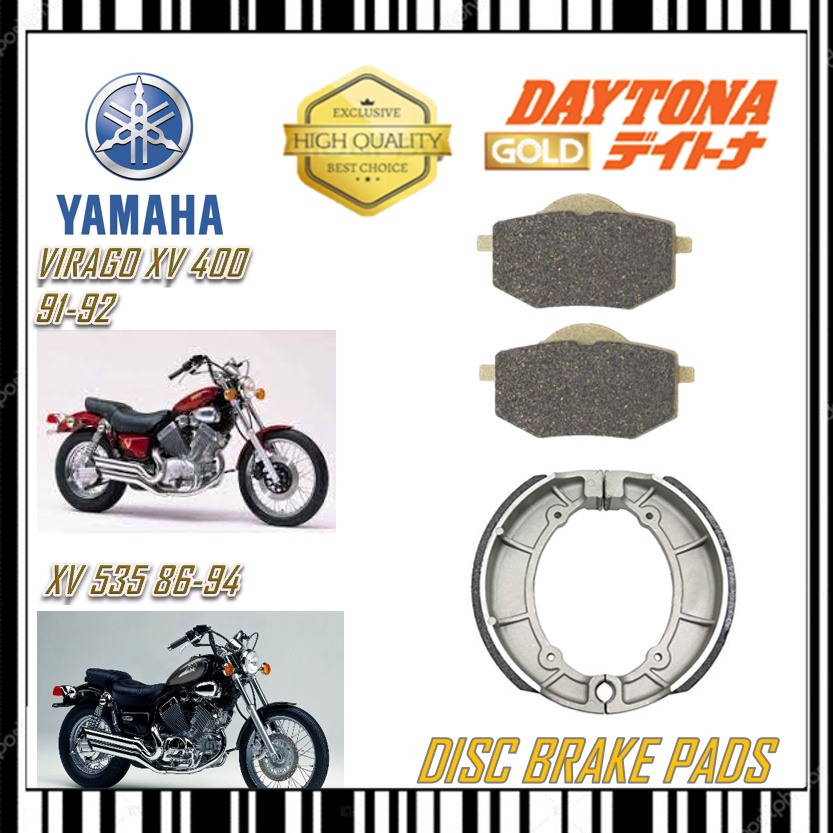 ผ้าเบรคหลัง YAMAHA VIRAGO XV400 91-92 VIRAGO XV535 86-94 GOLD QUALITY