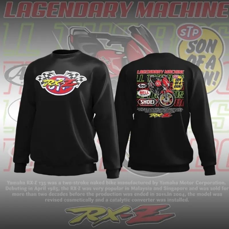 เสื้อสเวตเตอร์ Motor Rxz Stp Tshirt / Baju Microfiber Jersi / Jersey Sublimation / Tshirt Jersey