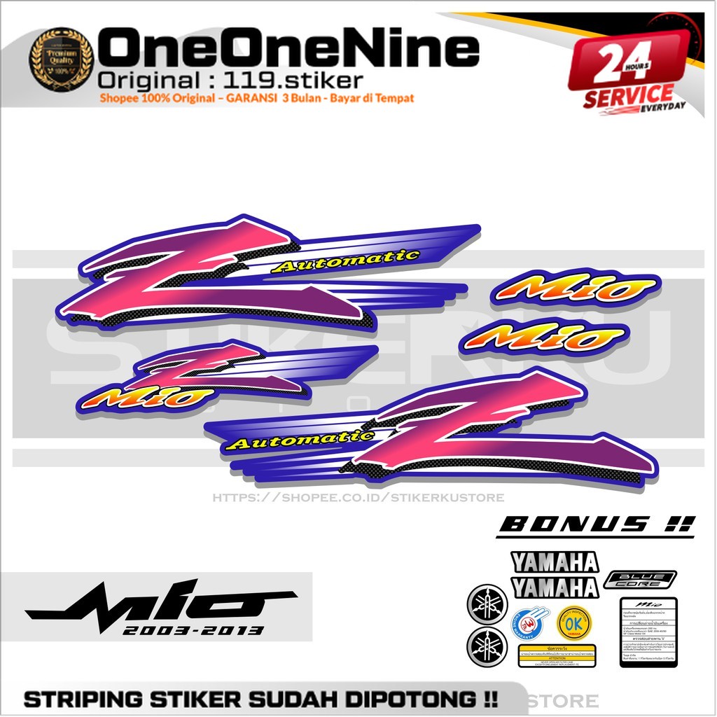 MIO AMORE STRIPING / THAILAND / AMORE STICKER / MIO AMORE STICKER / SMILE / OLD / MIO Z