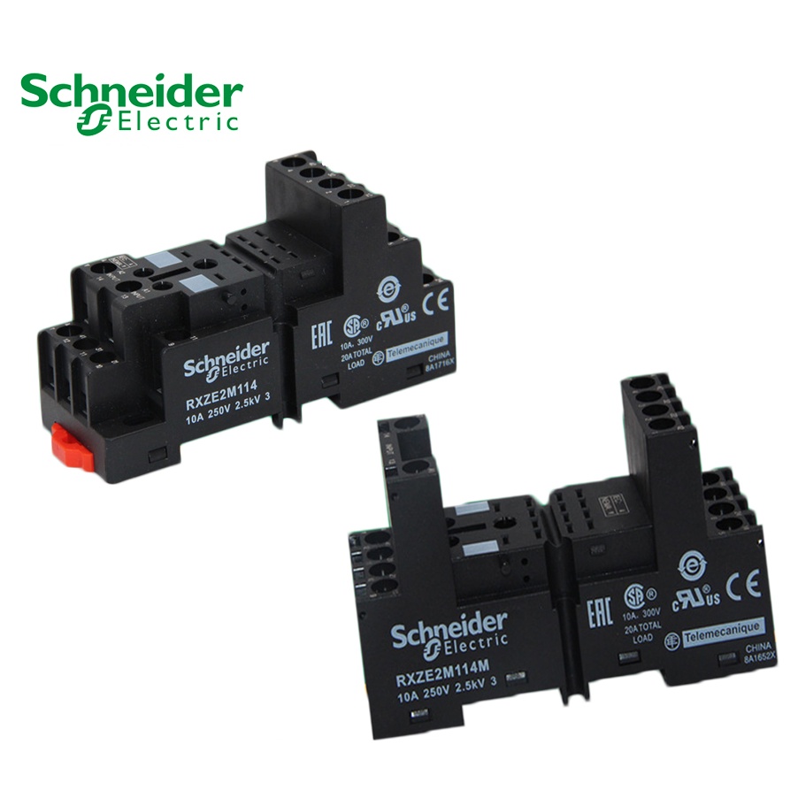 การติดตั้งรางนําทางฐานรีเลย์กลาง Schneider RXZE1M2C RXZE1M4C RXZE2S108M RXZE2S111M RXZE2S114M RXZE2M