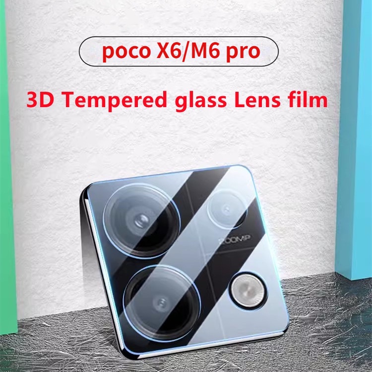 3d ตัวป้องกันเลนส์กล้องสําหรับ xiaomi poco X6 X7 M6 F6 Pro X7Pro F6pro X6pro M6pro 2024 กระจกนิรภัยเ