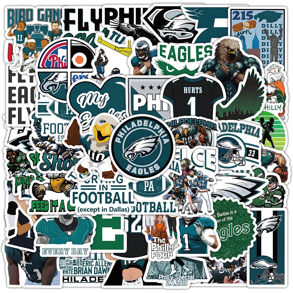 50 ชิ้น NFL Team Philadelphia Eagles สติ๊กเกอร์ PVC กันน้ํา