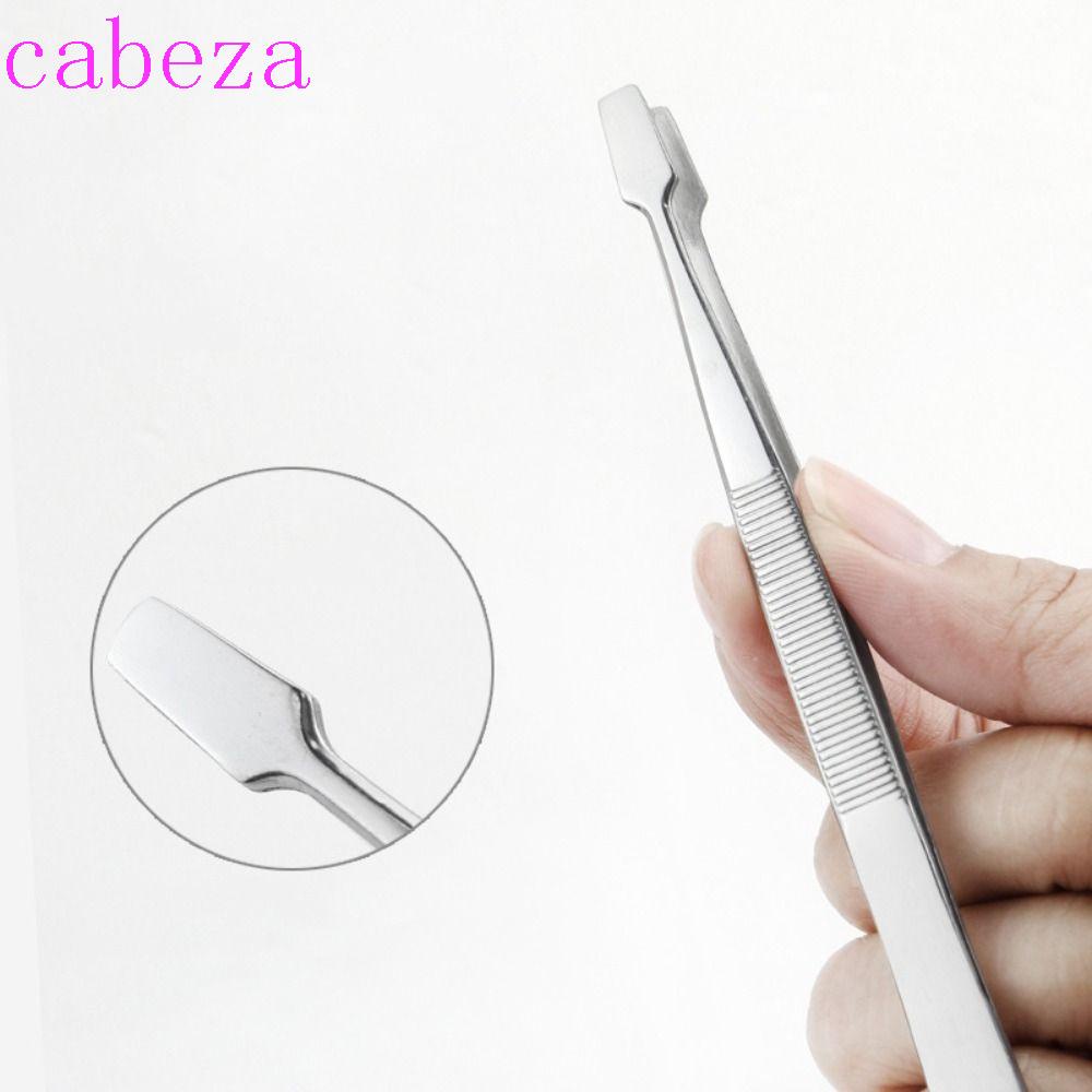 Cabeza ปากแบน แหนบขนตา สเตนเลส ตรง / ข้อศอก คีม มืออาชีพ ช่วยต่อขนตาปลอม ขนตาปลอม ต่อขนตา ต่อขนตา