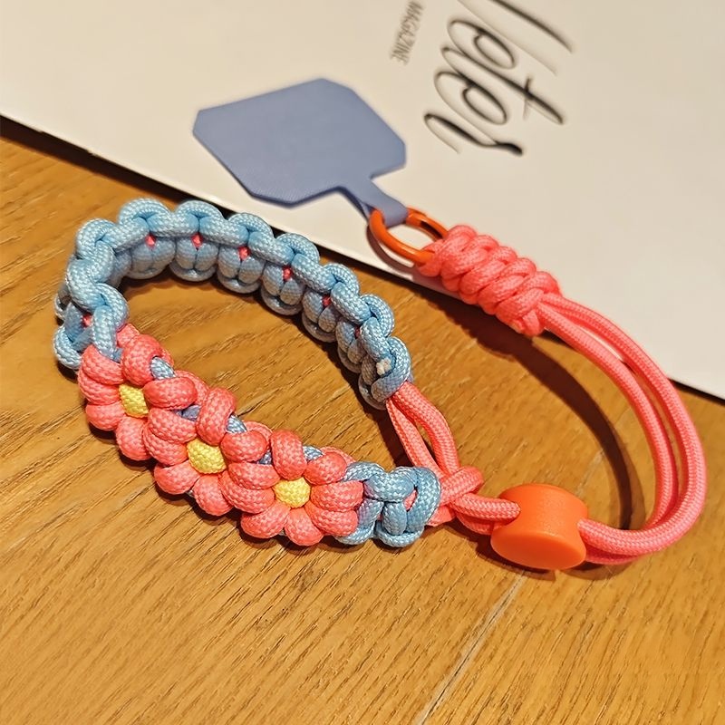 สายคล้องโทรศัพท์มือถือ สายคล้องข้อมือ แบบถัก ไม่ซ้ําใคร เคสโทรศัพท์ กันขโมย โซ่ มัลติฟังก์ชั่น ปรับได้ เคสโทรศัพท์สั้น
