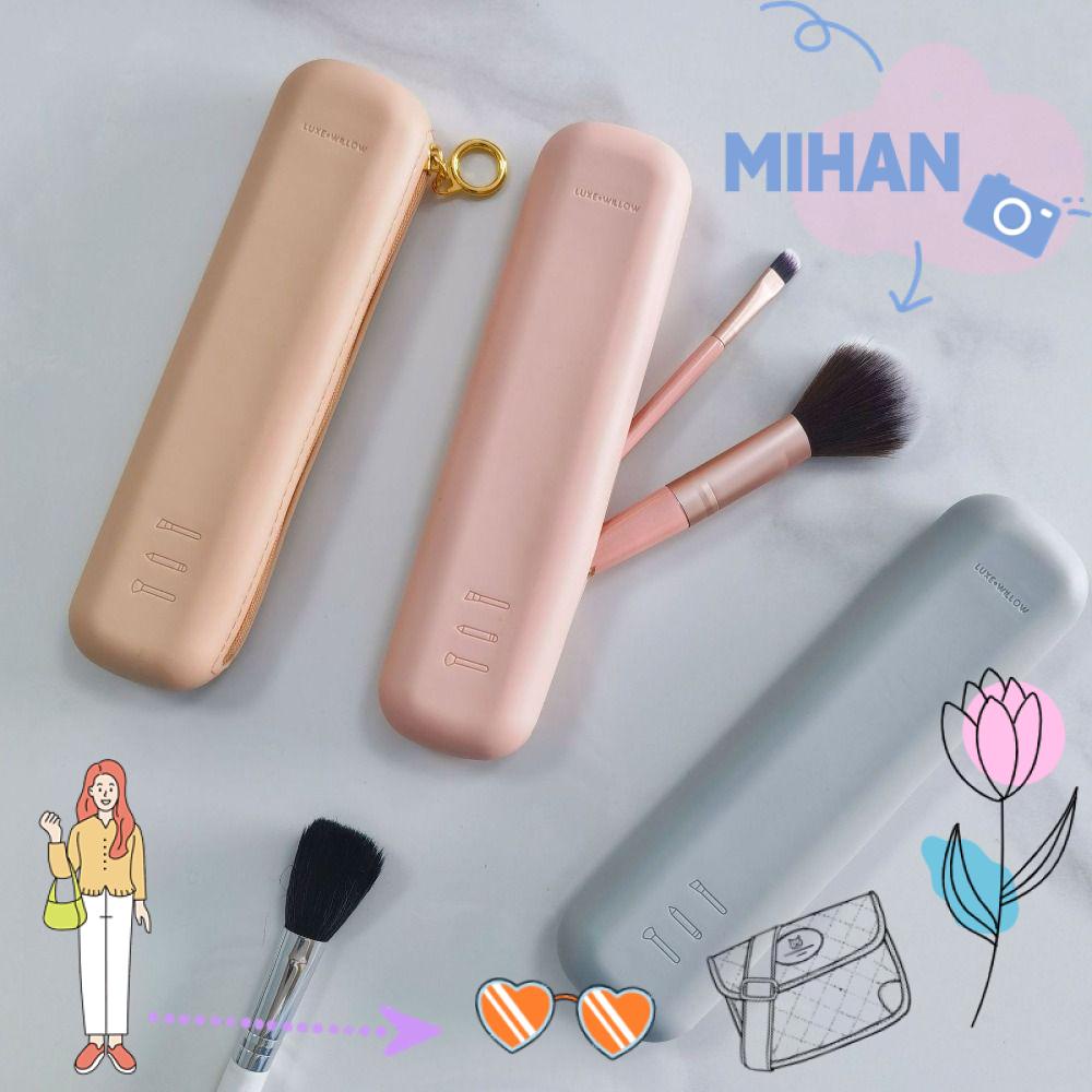Mh กระเป๋าซิลิโคน มีซิป จุของได้เยอะ สําหรับใส่แปรงแต่งหน้า