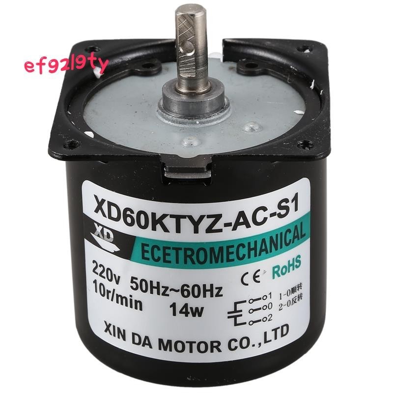 【ef92l9ty】มอเตอร์แม่เหล็กไฟฟ้าถาวร 60ktyz Ac Motor 220V 10Rpm 14W