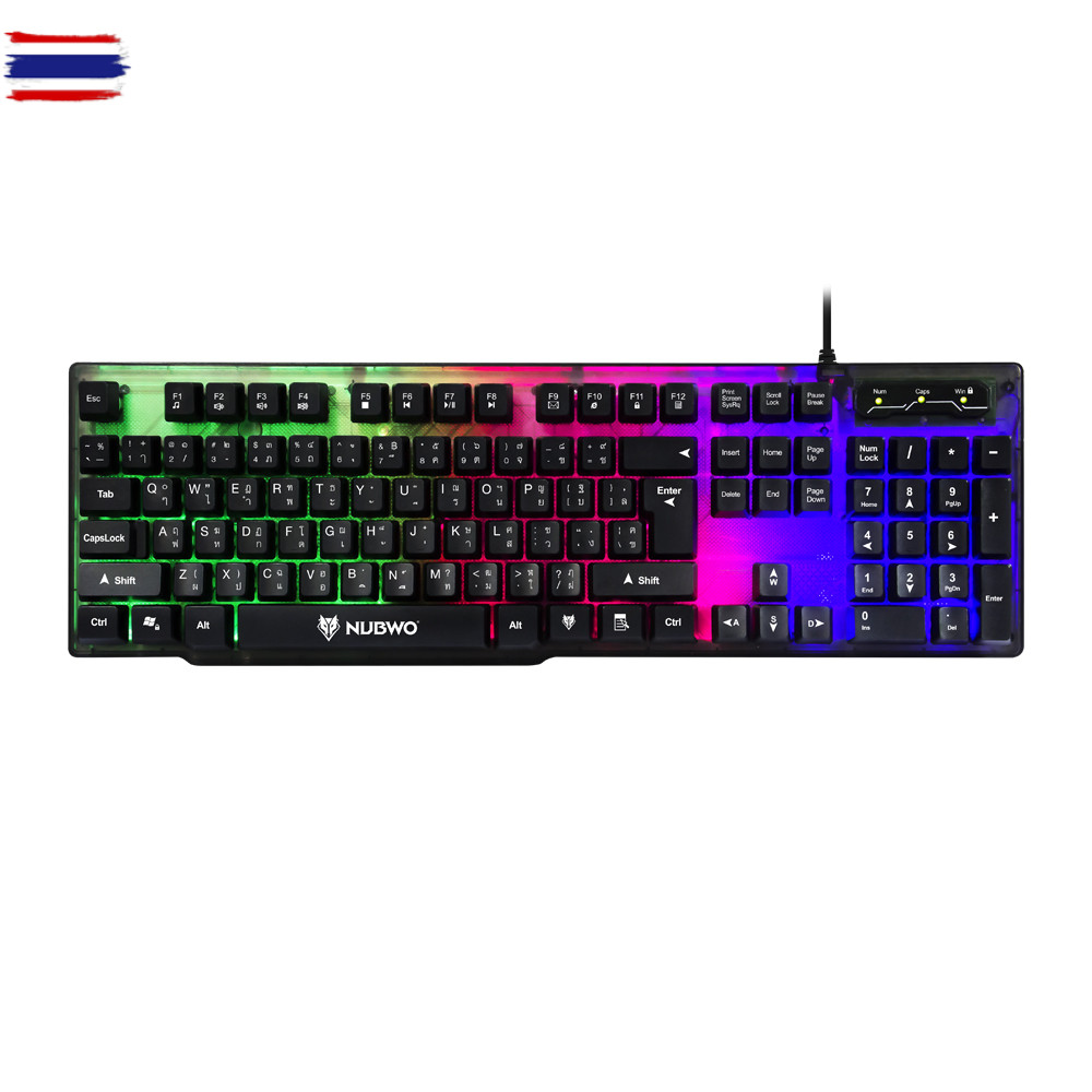 NUBWO คีย์อร์ด 2in1 USB NKM300 INFAREZ Black