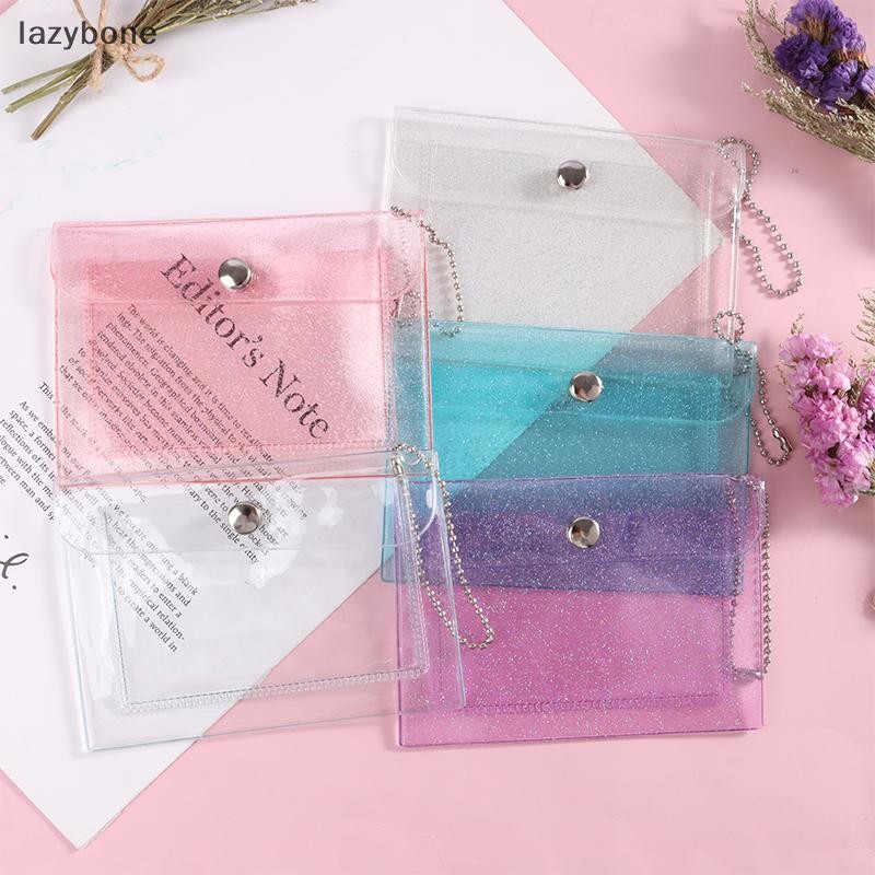 {LZ} 1 PC กระเป๋าสตางค์บัตรเครดิตสตรีแฟชั่นโปร่งใสกันน้ํา PVC ธุรกิจ ID Card กระเป๋าสตางค์สาวกระเป๋าใส่เหรียญกระเป๋า {lzybone}
