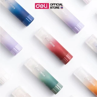 (Nusign) กาวแท่ง Deli รุ่น NS145 เนื้อกาวใส ไม่ทำให้กระดาษย่น ขนาด 8 กรัม Glue Stick (คละสี 1 แท่ง)