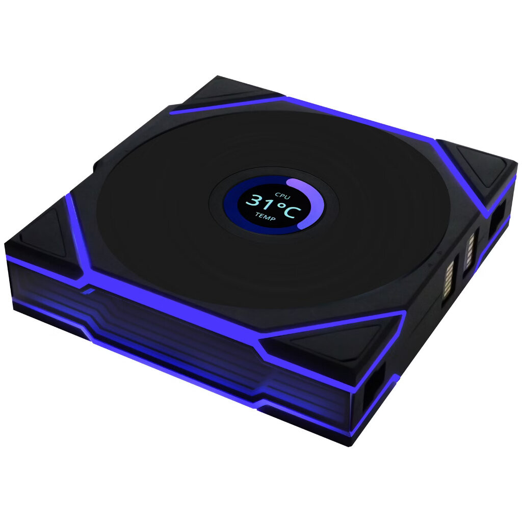 LIAN LI TL120 Wireless LCD Normal Black 1x120mm Single Pack (ไม่รวม L-Controller) PWM FAN