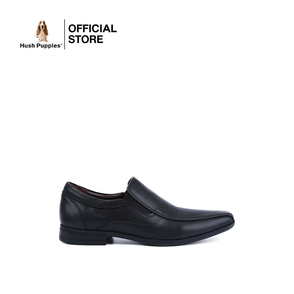 Hush Puppies รองเท้าผู้ชาย รุ่น HP 8HDFPP674A สีดำ (รองเท้าทางการหนังแท้ แบบสวม)