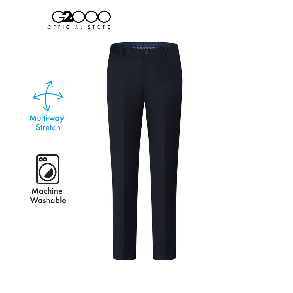 G2000 กางเกงขายาวแบบทางการสำหรับผู้ชาย ทรง Regular Fit รุ่น 4115362179 NAVY