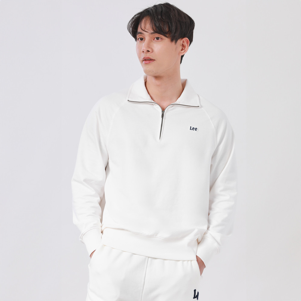 LEE เสื้อสเวตเชิ้ตผู้ชาย คอลเลคชั่น Jet Setter รุ่น LE F224MPULN58 สีครีม