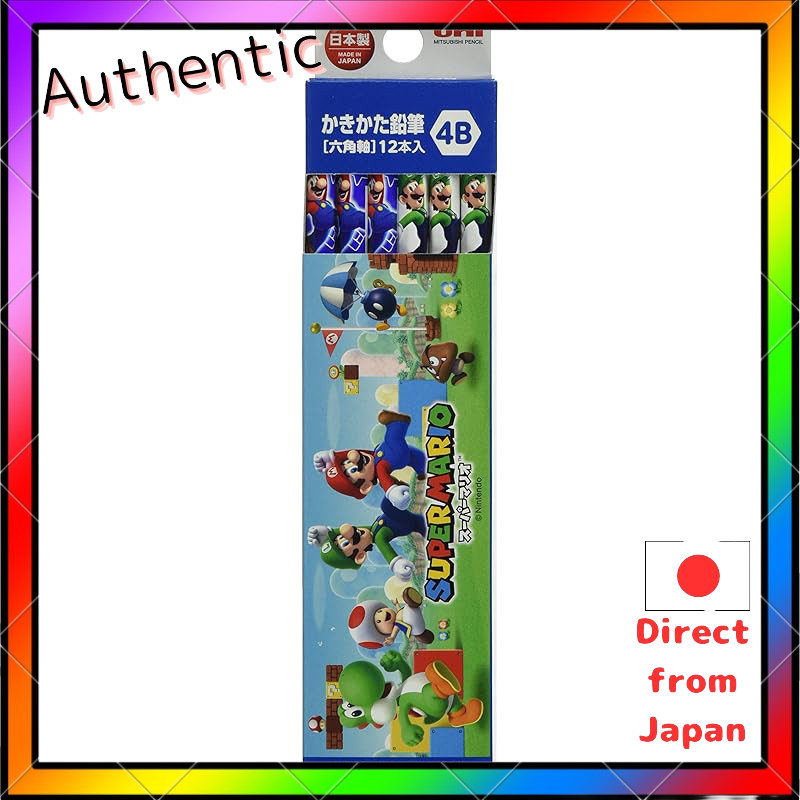 Mitsubishi Pencil Pencil Super Mario Sms5 4B 1 โหล กล่องกระดาษ K56234B
