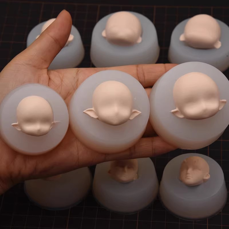 Ultra-Light Nendoroid Doll แม่พิมพ์ซิลิโคน Soft Clay การ์ตูน Elf Clay ดีกว่ารุ่น Q Face Hand-Made Face Mold
