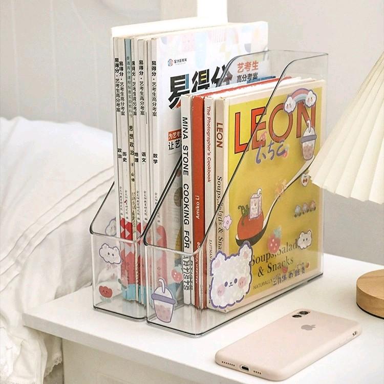 🥝 แถมสติ๊กเกอร์🥝 กล่องหนังสือ กล่องเอกสารอะคริลิคใส อุปกรณ์จัดเก็บเอกสาร ใส่A4ได้