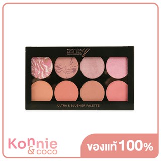 Ashley Ultra &amp; Blusher Palette 22.4g พาเลทบลัชออนและไฮไลท์.