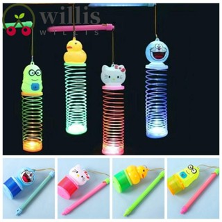 Willis โคมไฟพลาสติก ทรงกลม สีรุ้ง แบบพกพา ของเล่นเสริมการเรียนรู้เด็ก