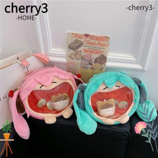 Cherry3 Hatsune Miku กระเป๋าเป้สะพายหลัง กระเป๋าสะพายไหล่ ผ้ากํามะหยี่ขนนิ่ม ขนาดใหญ่ จุของได้เยอะ สไตล์ฮาราจูกุ สําหรับผู้หญิง