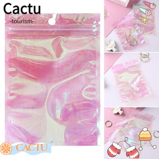 Cactu ถุงซิปซีล สีรุ้ง แบบหนา ปิดผนึกได้ 100 ชิ้น