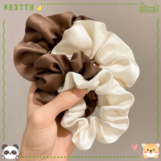 Nextth ยางรัดผมหางม้า ขนาดใหญ่ สีเบจ 5 ชิ้น