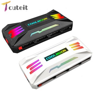 Tcuteit COOLMOON รีโมตคอนโทรล RGB 4-Pin PWM 5V 3-Pin ARGB สําหรับพัดลมระบายความร้อน PC