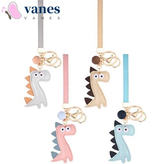 Vanes1 พวงกุญแจหนัง จี้รูปไดโนเสาร์ เครื่องประดับ สําหรับผู้หญิง กระเป๋านักเรียน กระเป๋า