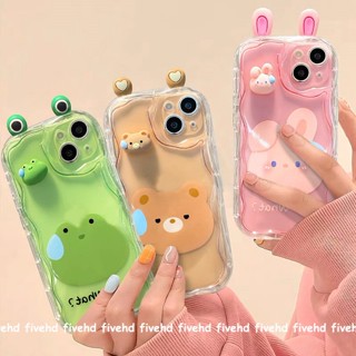 เคสโทรศัพท์มือถือนิ่ม ลายการ์ตูนหมี กบ กระต่าย 3D สําหรับ infinix Hot 30i 30 30Play 20 20i 20Play Smart 7 5 2020 Note 12 Smart 6 Hot 8 10 Lite Hot 12 11 10 Tecno Spark 10C