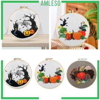 [Amleso] ชุดปักครอสสติตช์ ธีมฮาโลวีน แฮนด์เมด DIY สําหรับผู้ใหญ่ และคู่รัก เหมาะกับการเย็บปักถักร้อย