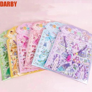 Darby สติกเกอร์ ลายเจ้าหญิงน่ารัก 3D สําหรับติดตกแต่งเสื้อผ้าเด็ก