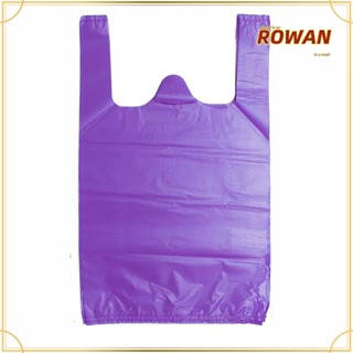 Rowans ถุงช้อปปิ้งพลาสติก สีม่วง ขนาด 12x20 นิ้ว สําหรับใส่ของ 50 ชิ้น