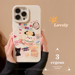 เคสโทรศัพท์มือถือ แบบนิ่ม ลายการ์ตูนสุนัข และแมวน่ารัก ย่อยสลายได้ เป็นมิตรกับสิ่งแวดล้อม สําหรับ iPhone 11 13 12 14 Pro Max 8 7 6 6s Plus SE2020 X Xr Xs Max