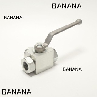 Banana1 วาล์วไฮดรอลิค เหล็กคาร์บอน 3 ทาง พอร์ต L 7250 PSI 1/4 นิ้ว KHB3K