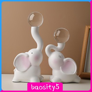 [Baosity5] รูปปั้นช้าง สําหรับตกแต่งบ้าน ห้องนอน ทางเข้า 2 ชิ้น