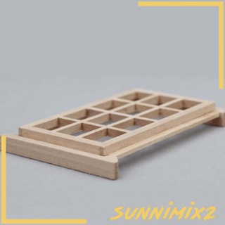 [Sunnimix2] โมเดลหน้าต่าง 1/12 12 บาน สําหรับบ้านตุ๊กตา อายุ 4~6 ปี