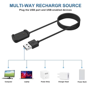 ที่ชาร์จ USB สายชาร์จ แบบแม่เหล็กดูดเร็ว สําหรับ Huami Amazfit T-Rex GTS GTR bip