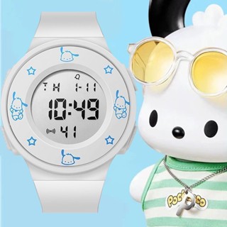 Sanrio Pochacco Hello Kitty นาฬิกาข้อมือดิจิทัล สายยาง กันน้ํา อเนกประสงค์ ลายการ์ตูน Sanrio สําหรับเด็กผู้ชาย ผู้หญิง