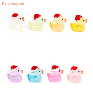 Hanprospree&gt; แดชบอร์ด รูปเป็ดคริสต์มาส เรืองแสง ขนาดเล็ก สีแดง สําหรับตกแต่งบ้าน รถยนต์ 2 ชิ้น