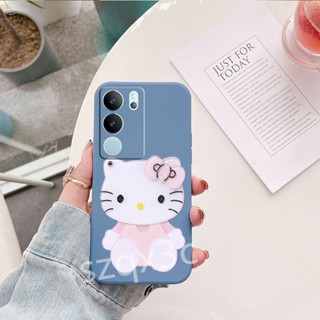 ใหม่ พร้อมส่ง เคสโทรศัพท์มือถือ ซิลิโคนนิ่ม TPU พร้อมตุ๊กตาน่ารัก พร้อมกระจกแต่งหน้า สําหรับ VIVOV29 VIVO Y78 Y27 Y36 V29 V27 V27e 5G 4G 2023