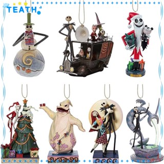 Teath จี้อะคริลิค รูปการ์ตูน The Nightmare Before Christmas สําหรับแขวนตกแต่งกระจกมองหลังรถยนต์ เทศกาลคริสต์มาส